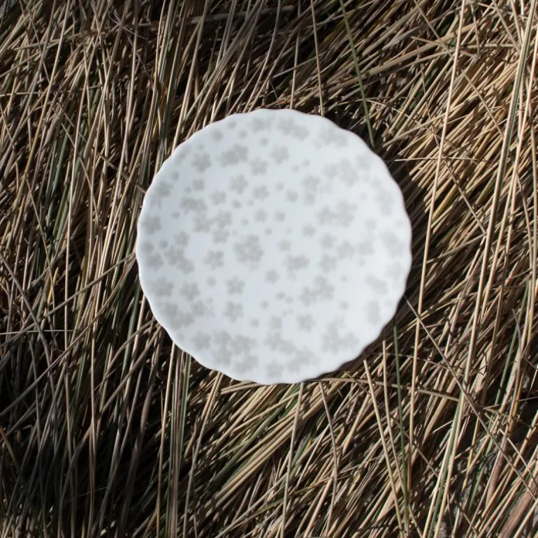 Slåpeblom miniasjett 13 cm varmgrå