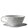 Slåpeblom tekopp med skål 30 cl varmgrå