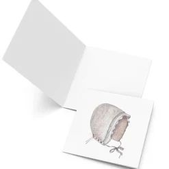 Små kunstkort dåpslue