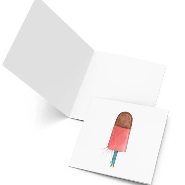 Små kunstkort kræsj pink