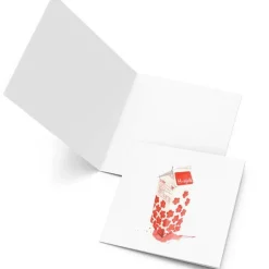 Små kunstkort melkekartong