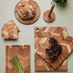 Smørbrett 15x12cm 4 stk akasie