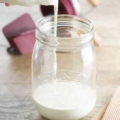 Smørkjerner 26,9x10,9 cm klar/sølv/rød