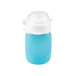 Snacker drikkeflaske/klemmepose 104 ml clear blue