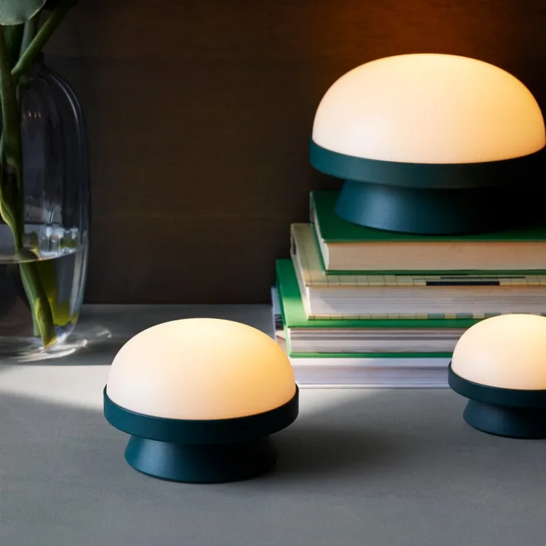 Soft spot solar dots lampe 14 cm forest green