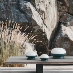 Soft spot solar dots lampe 14 cm forest green