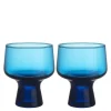 Solare glass på fot 29 cl 2 stk elektrisk blå