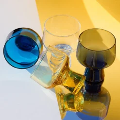 Solare glass på fot 29 cl 2 stk stålgrå