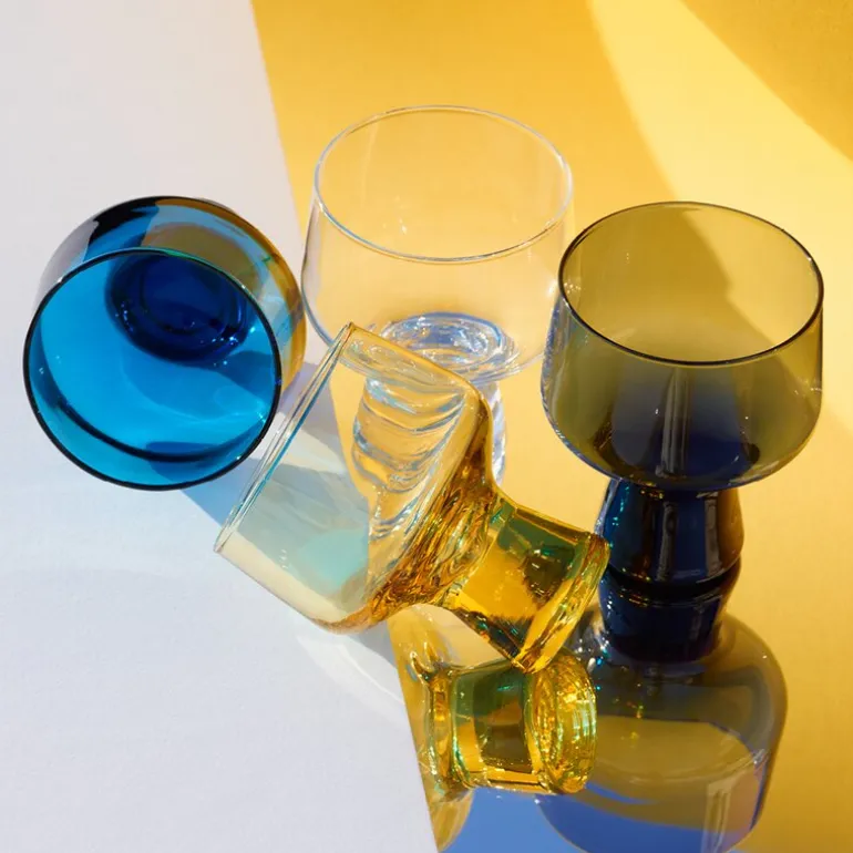 Solare glass på fot 29 cl 2 stk stålgrå