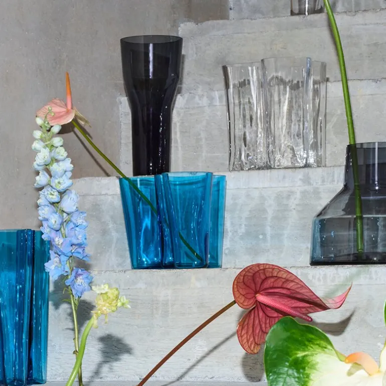 Solare høy vase 12x26 cm stålgrå