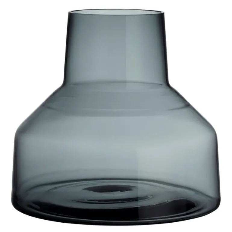 Solare lav vase 22x20 cm stålgrå