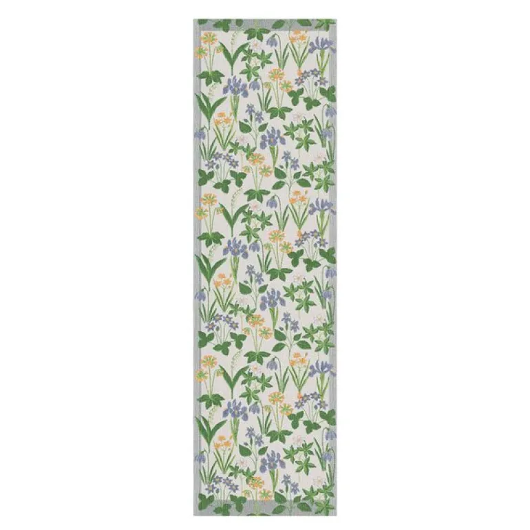 Solblå løper 35x120 cm