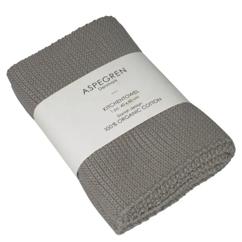 Solid kjøkkenhåndkle 40x50 cm flint gray