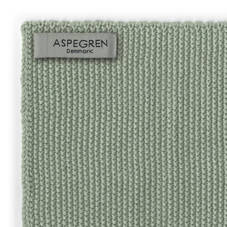 Solid kjøkkenklut strikket 26x26 cm 2 stk mint