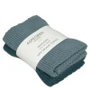Solid kjøkkenklut strikket 26x26 cm 2 stk blue