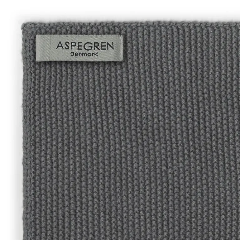 Solid kjøkkenklut strikket 26x26 cm 2 stk gray