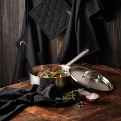 Somme sautépanne m/lokk 24 cm stål