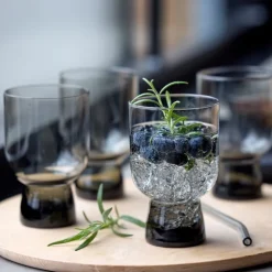 Sorrento vannglass 30 cl 4 stk smoke