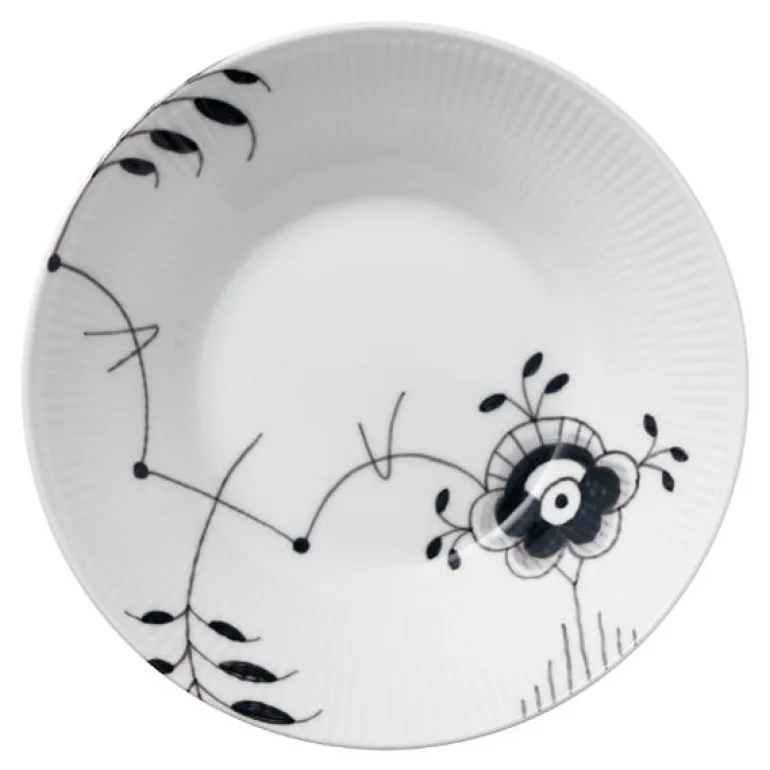 Sort Mega Riflet dyp tallerken 24 cm