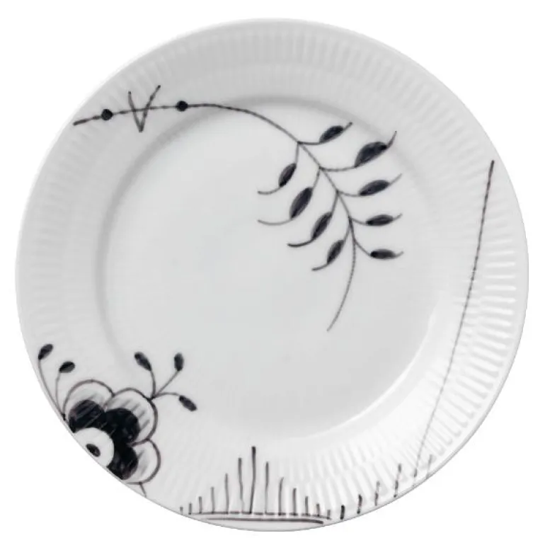 Sort Mega Riflet flat tallerken 19 cm