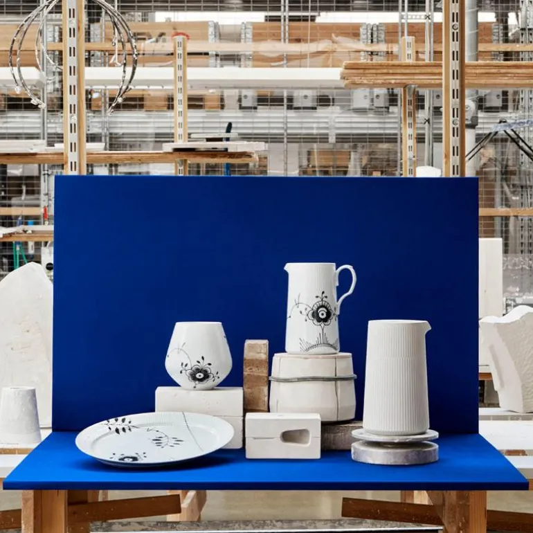 Sort Mega Riflet oval tallerken 35 cm