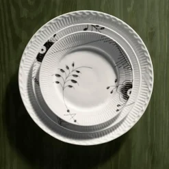 Sort Mega Riflet tallerken 22 cm dekor 6