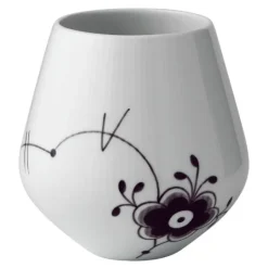Sort Mega Riflet vase 15 cm