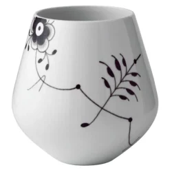 Sort Mega Riflet vase 20,5 cm