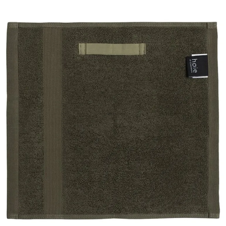 Spa vaskeklut 30x30 cm oliven