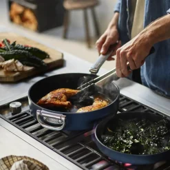 Space sautèpanne m/lokk 28 cm midnight blue