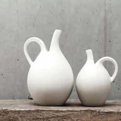 Spaltekannen original versjon vannkanne/vase 18 cm hvit