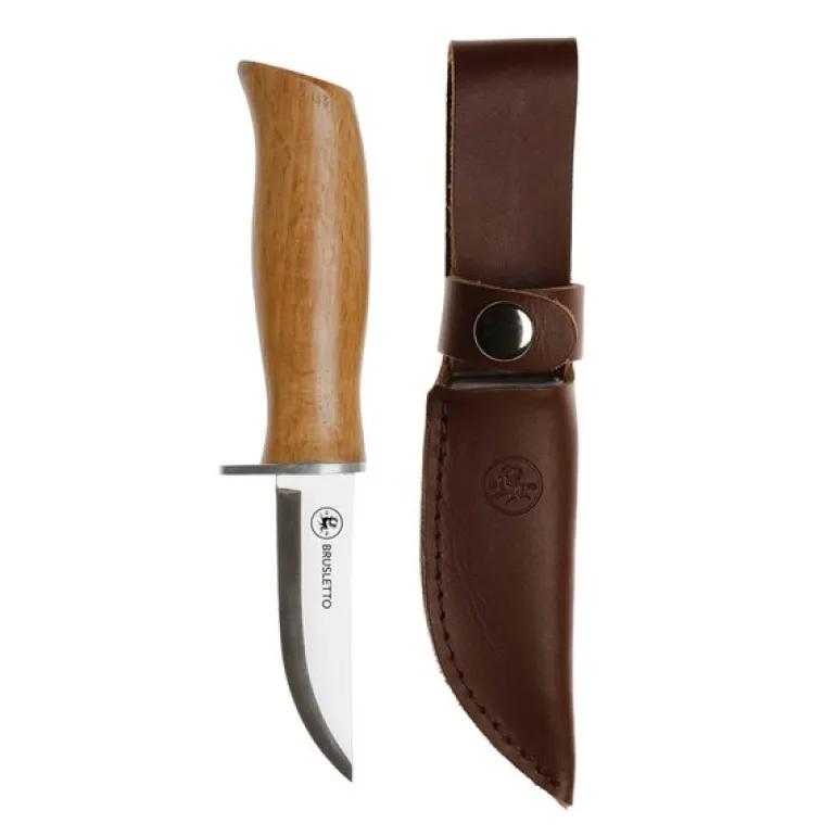 Speiderkniv spiss tupp 19,5 cm bjørk