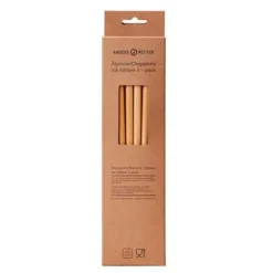 Spisepinner med holder 4 stk bambus