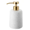 Spring såpedispenser 15 cm hvit/gull
