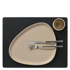 Square Bull brikke tosidig cognac/svart