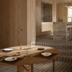 Square Corduroy spisebrikke 35x45 cm caviar