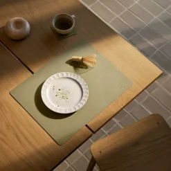 Square Corduroy spisebrikke 35x45 cm herbal dust