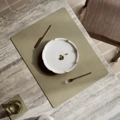 Square Corduroy spisebrikke 35x45 cm herbal dust