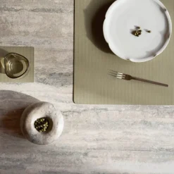 Square Corduroy spisebrikke 35x45 cm herbal dust