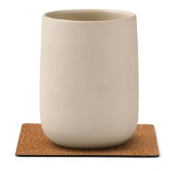 Square Hippo glassbrikke 10x10 cm natur