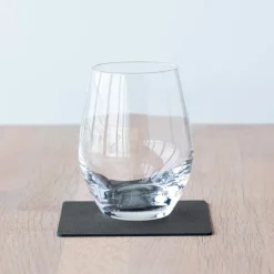 Square Nupo glassbrikke 10x10 cm caviar