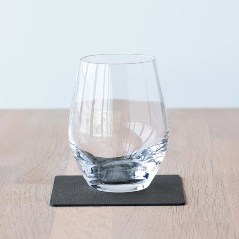 Square Nupo glassbrikke 10x10 cm caviar