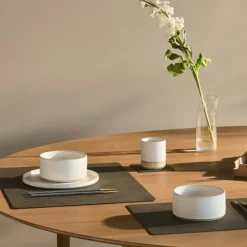 Square Nupo glassbrikke 10x10 cm caviar