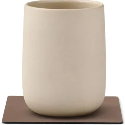 Square Nupo glassbrikke 10x10 cm truffle