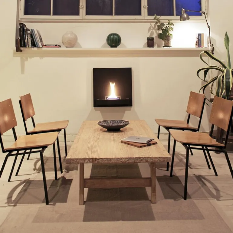 Square vegghengt peis 180 1,05L svart