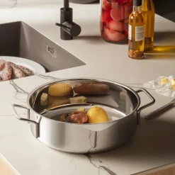 Stainless Steel sautégryte 28 cm med 2 håndtak