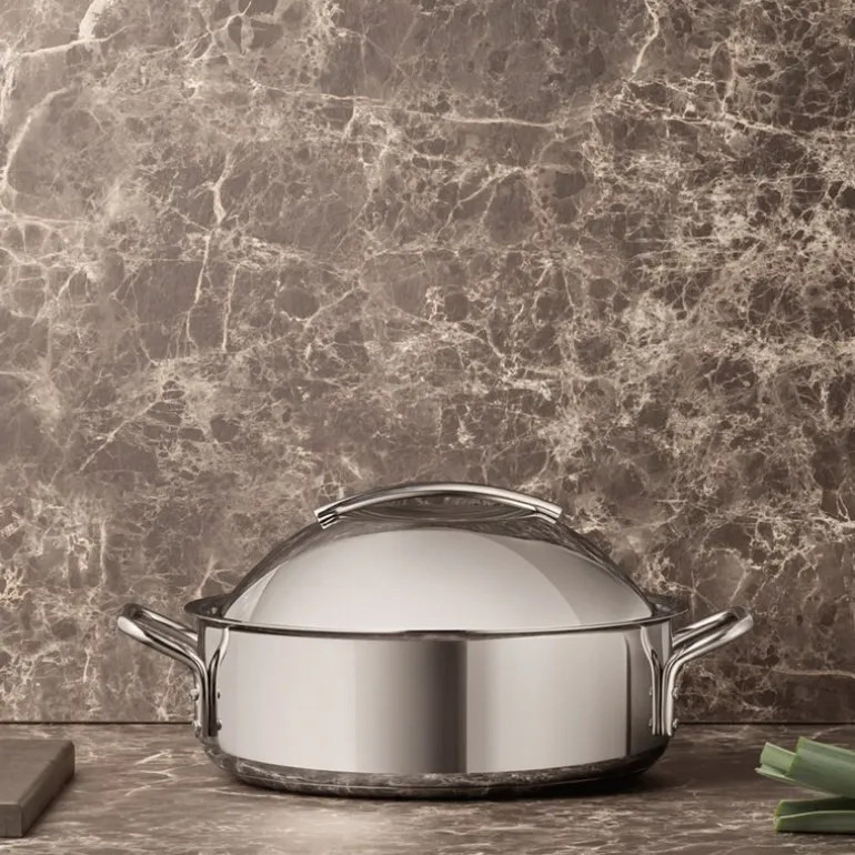 Stainless Steel sautégryte 3,5L keramisk Slip-Let® belegg