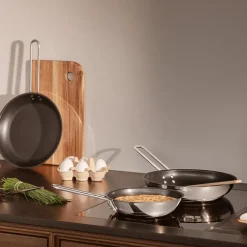 Stainless Steel stekepanne 24 cm Slip-Let® belegg