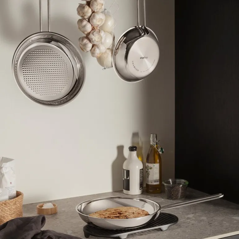 Stainless Steel stekepanne 24 cm honeycomb