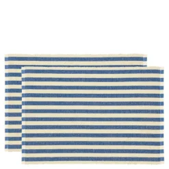 Statement Stripe spisebrikke 33x48 cm 2 stk blue